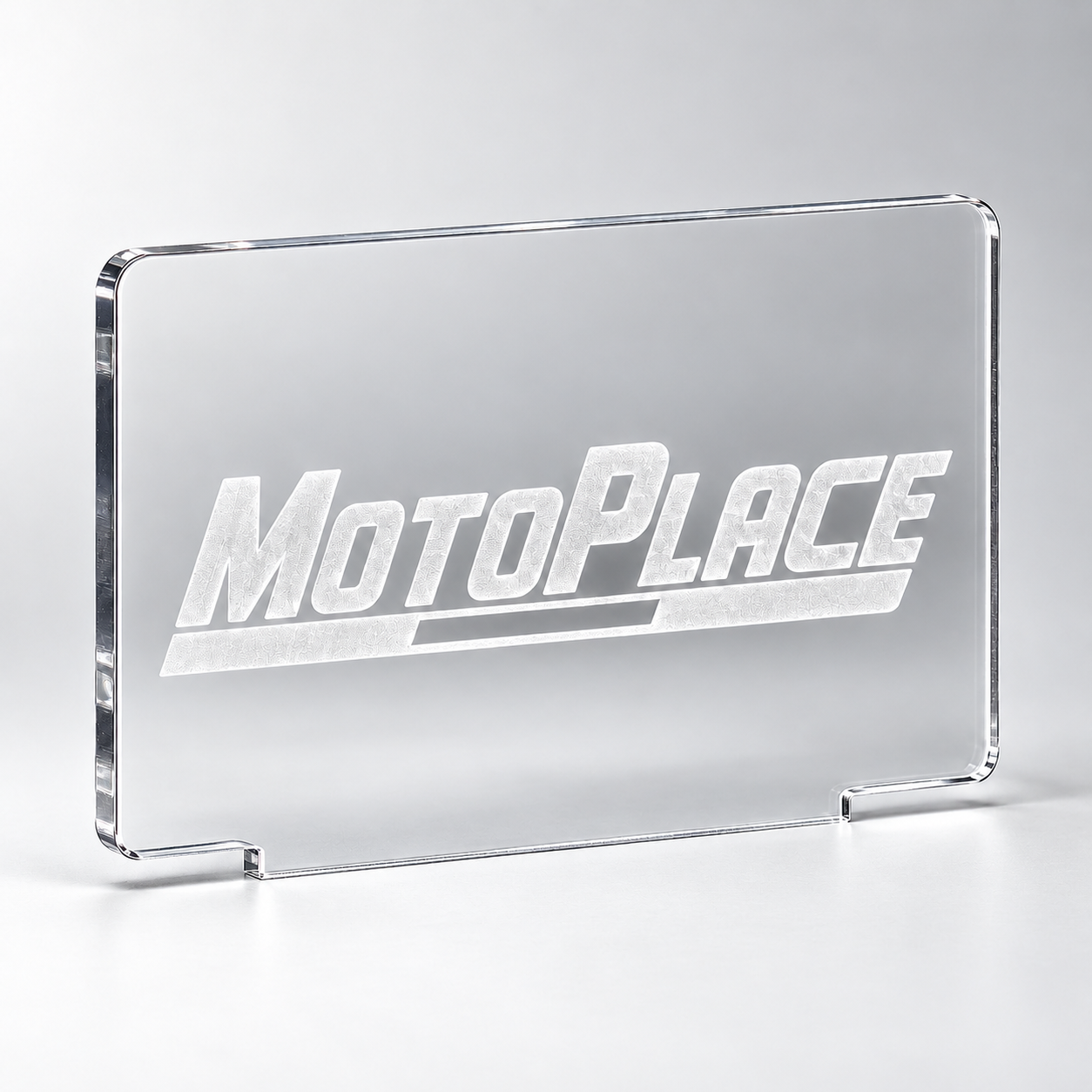Placa de acrílico rectangular grabada para una lámpara CREALED